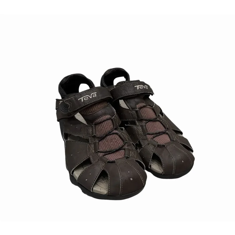 Teva Deacon Men’s Brown Sandals Size 11 Closed Toe Outdoors Hiking Fisherman